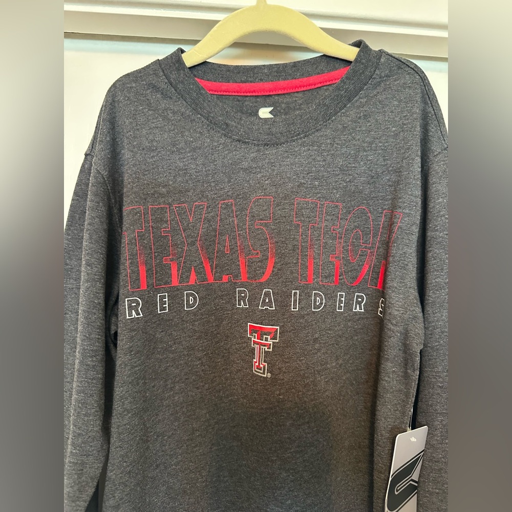 Youth Texas Tech Red Raiders Gray Long-sleeve T-Shirt